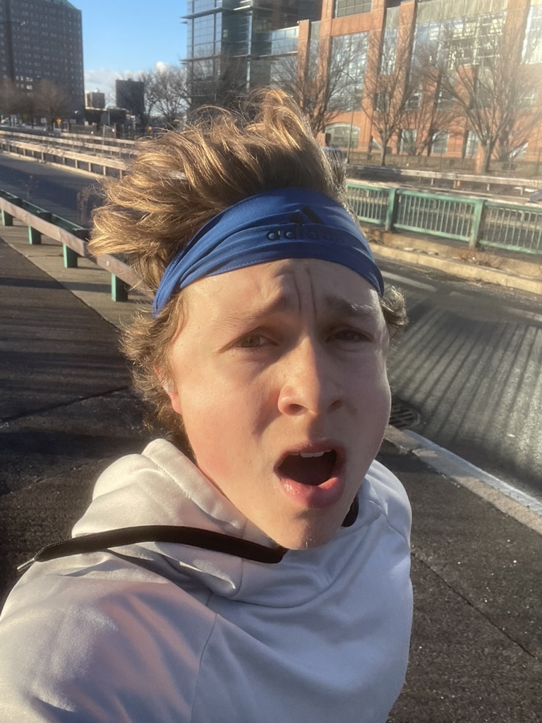I stayed up for 24 hours running 3 miles at the start and 1 mile every subsequent hour: a marathon in a day - Top left image